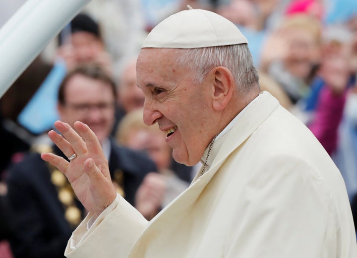 Archbishop Carlo Maria Vigano claims that he informed Pope Francis, seen here on Sunday in Ireland, about ex-Cardinal Theodor