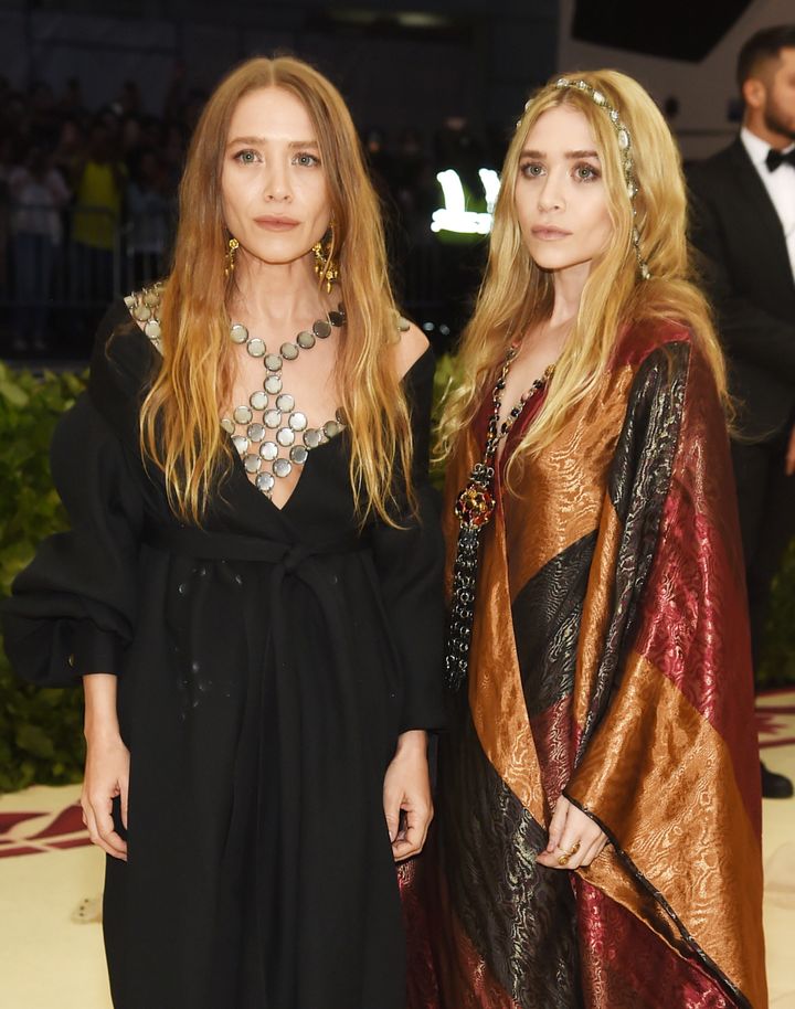 Mary-Kate and Ashley Olsen attend the 2018 Met Gala.