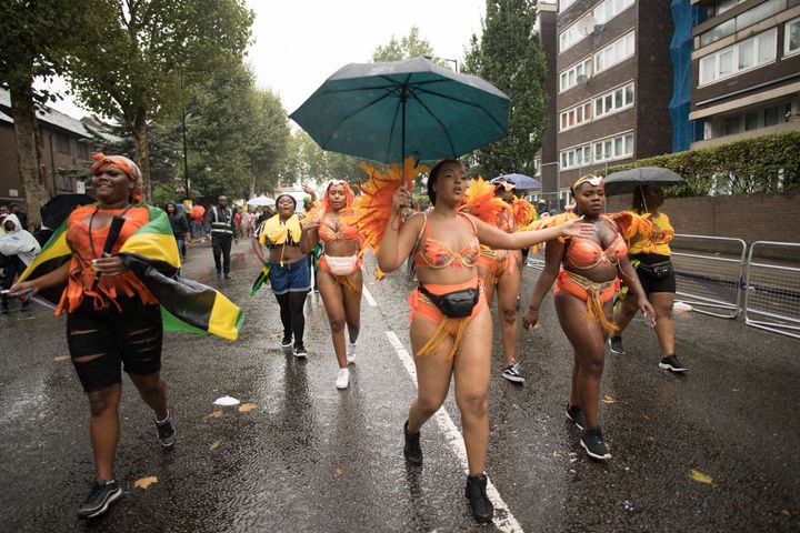 Notting Hill Carnival was a bit wet