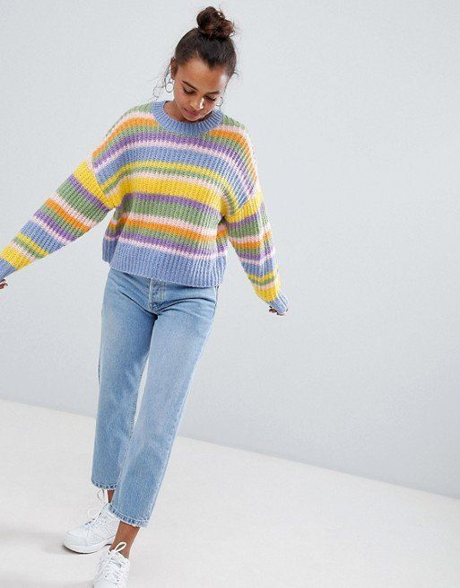 This fun knit is going to make your Sunday's cosier and your wardrobe brighter. Team up with bold colours or tone down for the office (if you wish) but a keeper for the upcoming winter and even the later spring months, (<a href="http://www.asos.com/asos-petite/asos-design-petite-cropped-jumper-in-stripe/prd/9544250?clr=multi&amp;SearchQuery=&amp;cid=2637&amp;gridcolumn=2&amp;gridrow=17&amp;gridsize=4&amp;pge=3&amp;pgesize=72&amp;totalstyles=750" target="_blank" rel="noopener noreferrer">ASOS,</a> size 2-16 available, &pound;24).