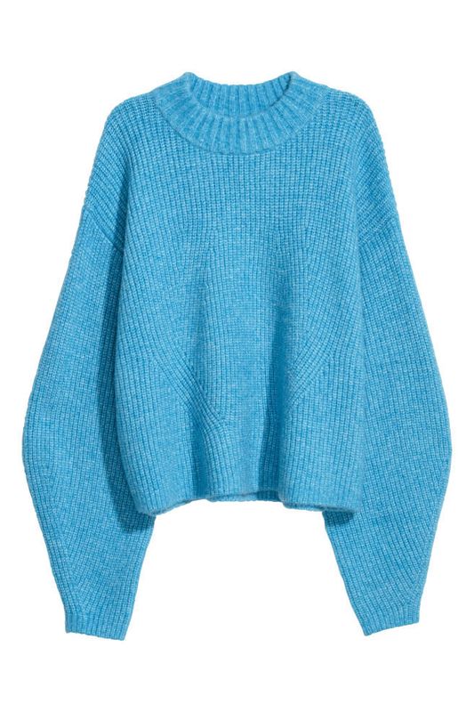 There's something luxurious about a sky blue knitted jumper, even if it is from the high street. Thrown on with some high waisted checkered trousers to be suited and booted for work. Or worn with some high waisted jeans, you're ready for an evening with your girlfriends, (<a href="http://www2.hm.com/en_gb/productpage.0571973002.html" target="_blank" rel="noopener noreferrer">H&amp;M</a>, size XS-XL, &pound;24.99).