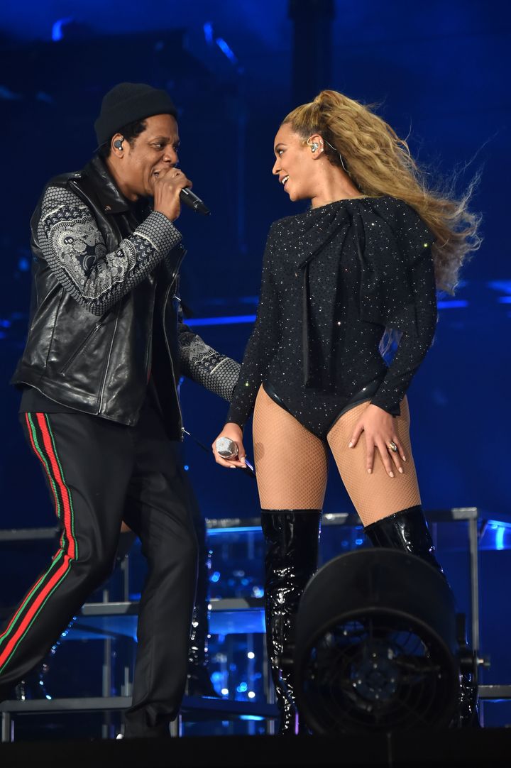 Jay-Z and Beyoncé earlier in their tour
