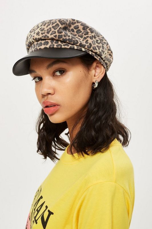 If you don't fancy drenching your whole closet in animal print, test the waters with accessories like this baker boy cap in yes, leopard print. (<a href="http://www.topshop.com/en/tsuk/product/clothing-427/trend-animal-print-7513510/leopard-baker-boy-hat-7633203" target="_blank" rel="noopener noreferrer">TopShop</a>, &pound;16)