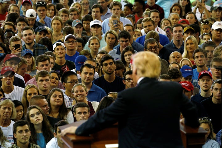 Donald Trump speaks at a presidential campaign rally in North Carolina on Sept. 20, 2016.