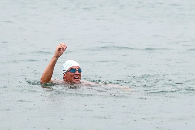 Rain greeted Pugh at Shakespeare Beach