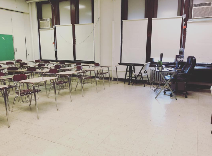 My classroom at the end of the last school year.