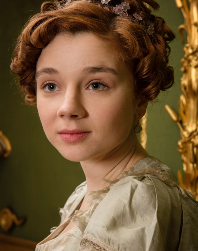 Amelia Sedley played by Claudia Jessie.