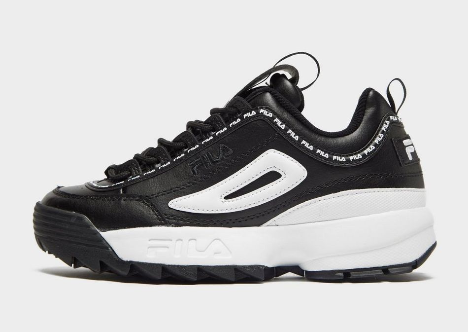 Disruptor II Women's, size 3.5-9 available, &pound;75, <a href="https://www.jdsports.co.uk/product/black-fila-disruptor-ii-womens/1199684/" target="_blank" rel="noopener noreferrer">Fila</a>.