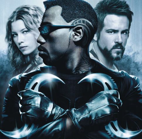 Wesley Snipes' eyes are not visible on the poster art for "Blade: Trinity." This is known as foreshadowing.