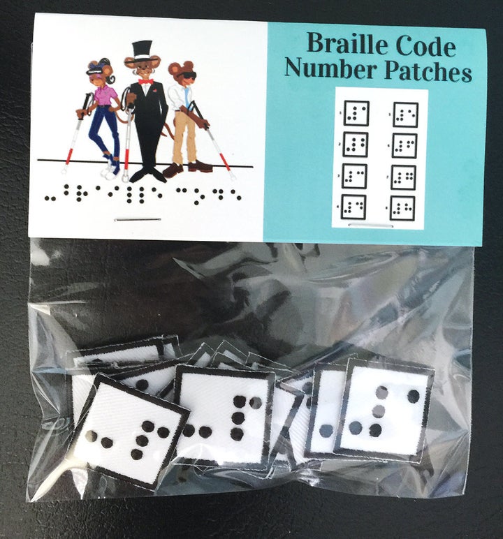 Braille Code Inc. sells numbered Braille patches to help kids line up the buttons and buttonholes of their shirts.