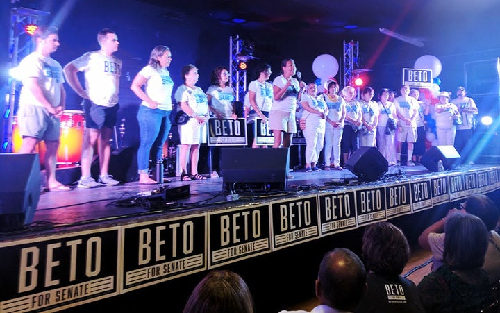 Veronica Escobar, who is likely to take Beto O'Rourke's seat in the U.S. House of Representatives serving El Paso, speaks at a campaign event in Laredo, Texas, on Aug. 17, 2018.