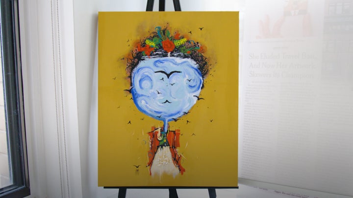 Nasrin Sheykhi’s abstract depiction of artist Frida Kahlo.