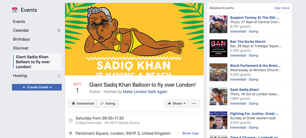 The event's Facebook page