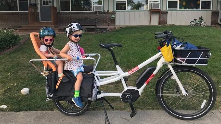Morgan Lommele, a campaigns manager for the Bicycle Product Suppliers Association and the PeopleForBikes Coalition, uses an e