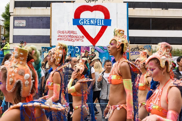 Grenfell Tower tribute at Notting Hill Carnival 