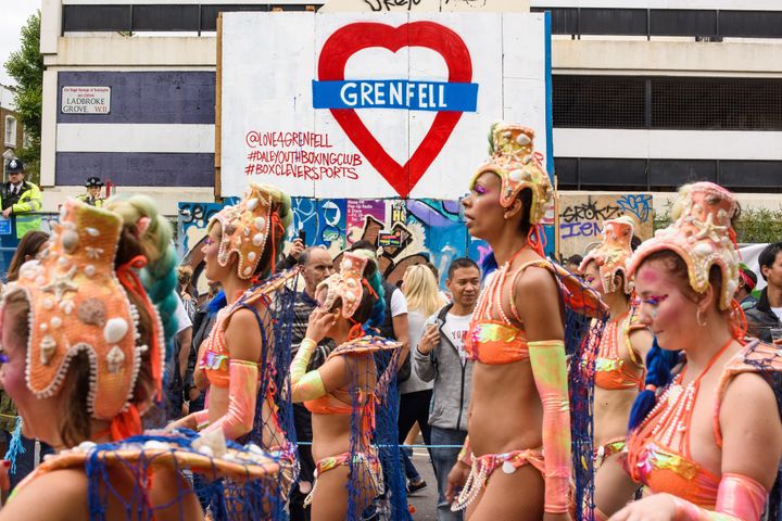 Grenfell Tower tribute at Notting Hill Carnival 