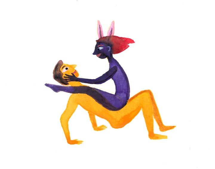 An illustration from <i>Minisutra</i> showing the woman on top.