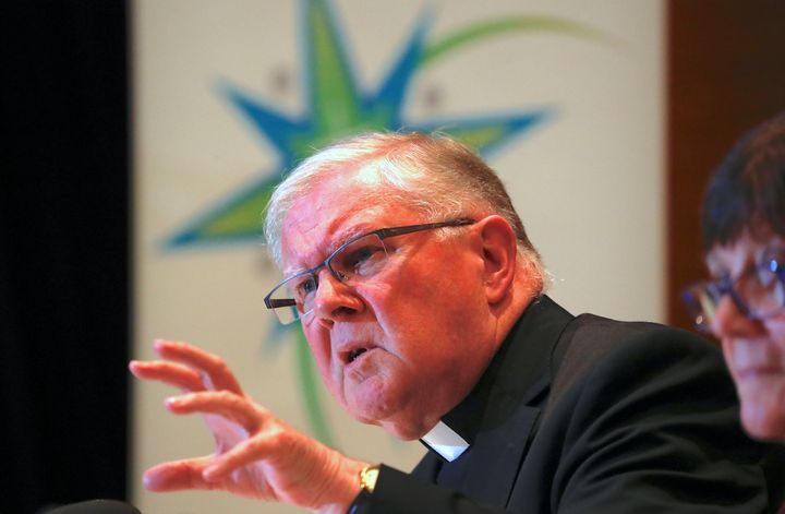 Archbishop Mark Coleridge, president of the Australian Catholic Bishops Conference in Australia, speaking during a media conference in Sydney, Australia on August 31, 2018. 