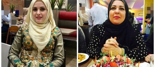 Raneem Oudeh, 22, and her mother Khaola Saleem, 49