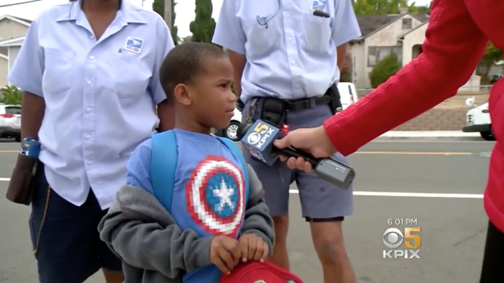 The 5-year-old used familiar landmarks to find his way home.