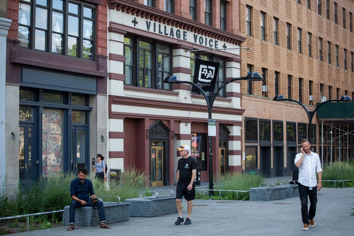 The former headquarters of The Village Voice in the East Village neighborhood of New York City, seen on Aug. 22, 2017.