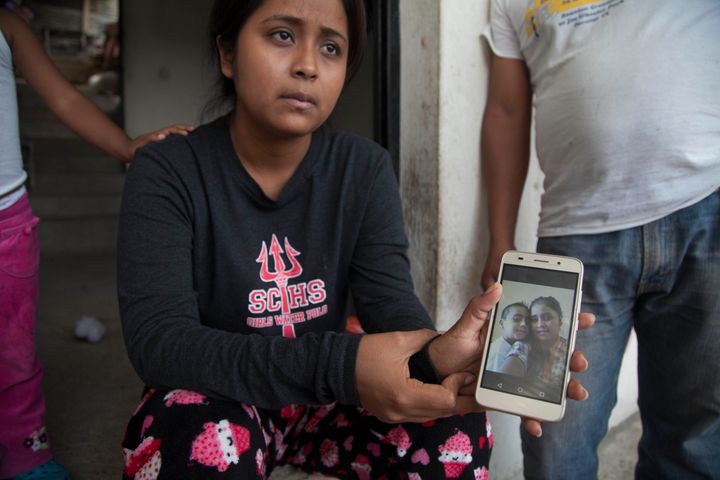 Elsa Johana Ortiz, 25, at her home in Palencia, Guatemala, on June 23. She says she was deported from the U.S. and has been separated from her 8-year-old son since May 27.
