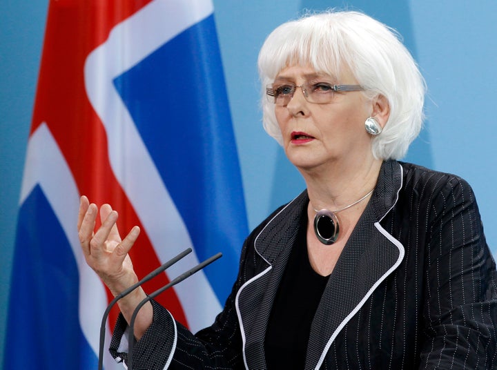 Iceland's then-Prime Minister Jóhanna Sigur<i>ð</i>ardottir in 2011.