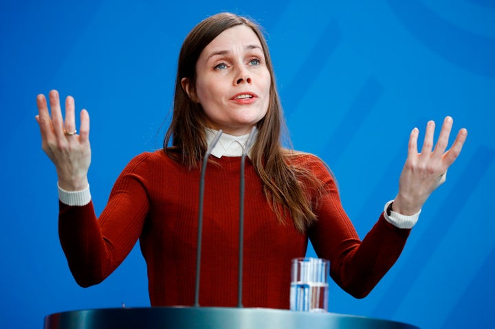 Iceland's Prime Minister Katrin Jakobsdóttir in March.