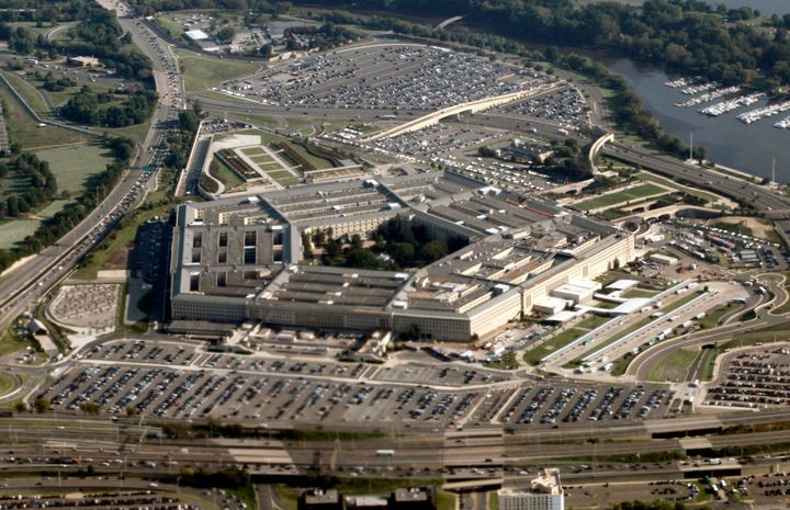 An aerial view of the Pentagon in Washington. 