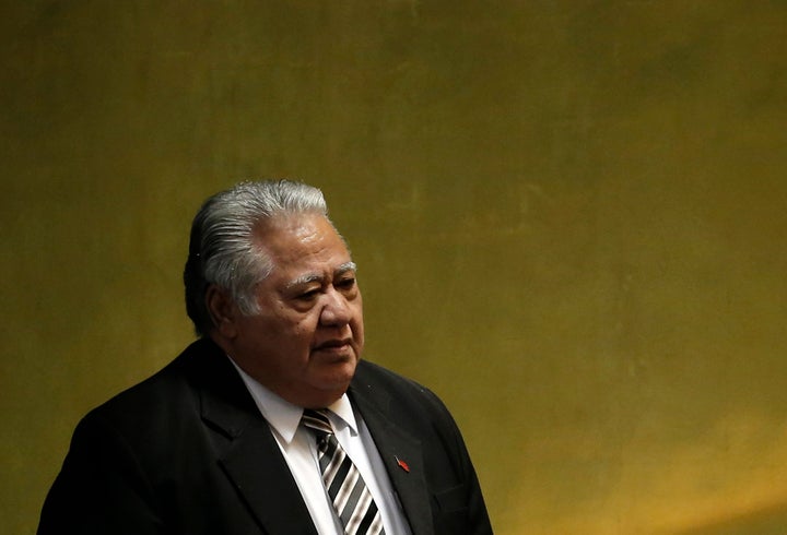 Samoan Prime Minister Tuilaepa Sailele criticized world leaders who don't believe in climate change in a recent speech.