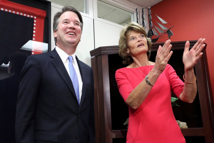 U.S. Supreme Court nominee Brett Kavanaugh meets with Sen. Lisa Murkowski (R-Alaska) on Capitol Hill.