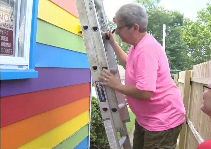 The couple plan to extend the paint job to the entire home. 