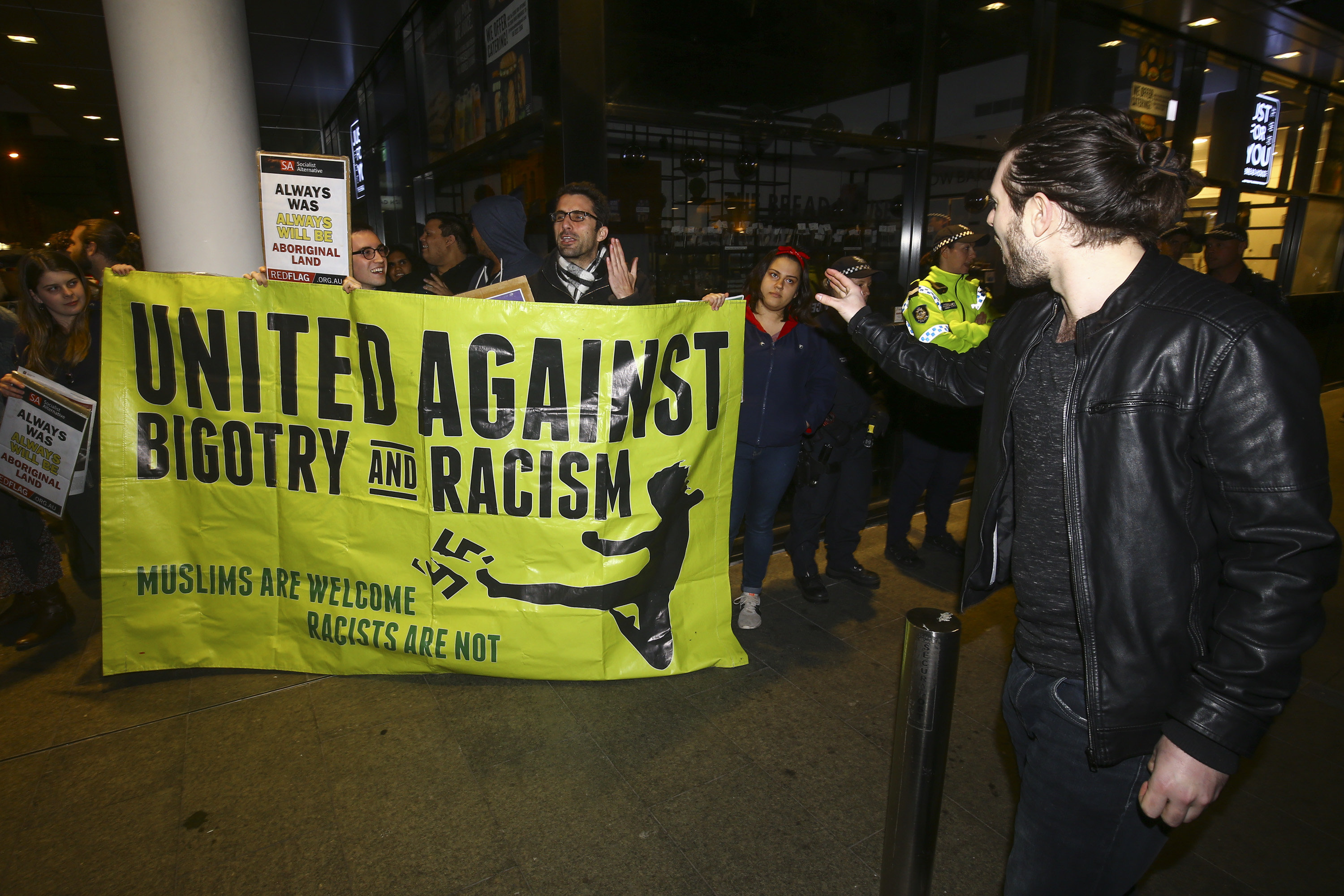 Nigel Farage Fans Heckled By Protesters Outside First Night Of ...