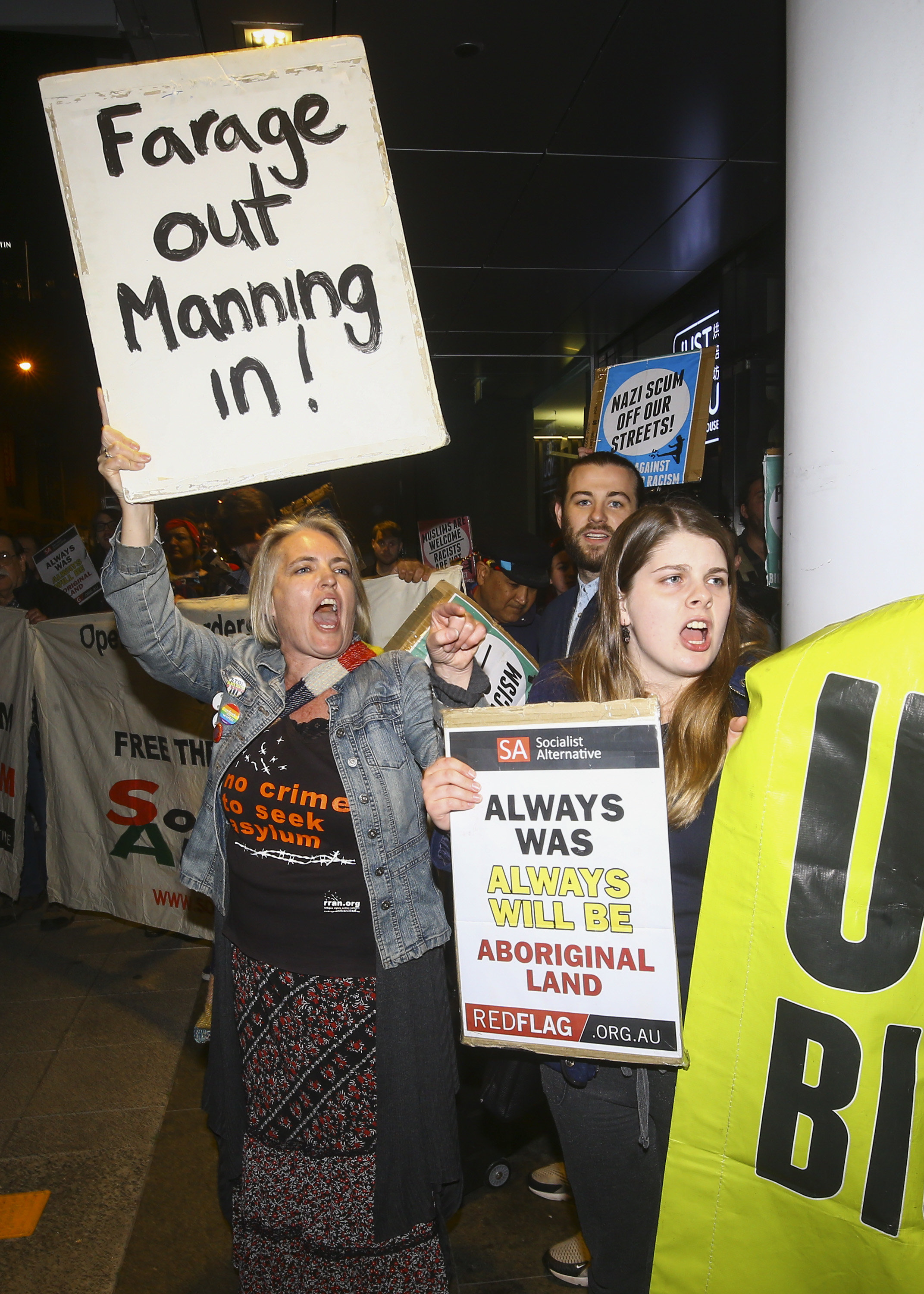 Nigel Farage Fans Heckled By Protesters Outside First Night Of ...