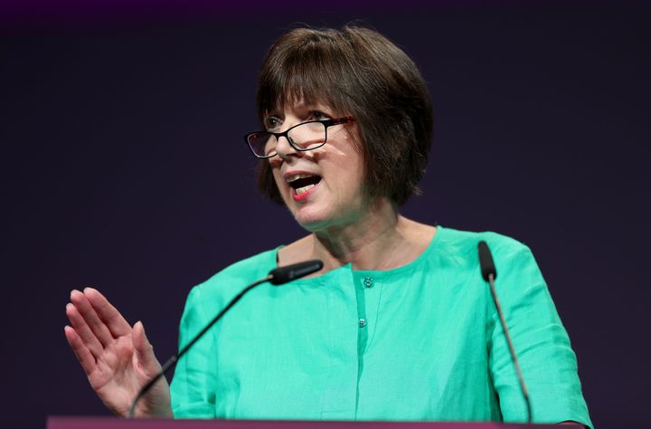 TUC General Secretary Frances O'Grady speaking at the TUC conference at the Brighton Centre in Brighton.