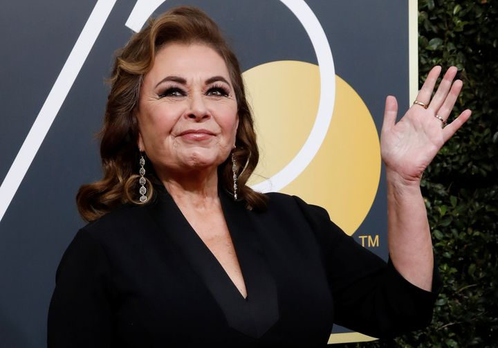  Roseanne Bar at the the 75th Golden Globe Awards in 2018.