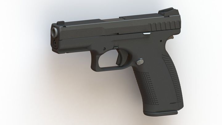 A preliminary rendering of LodeStar's 9 mm smart gun, which the company hopes to release in the next year.