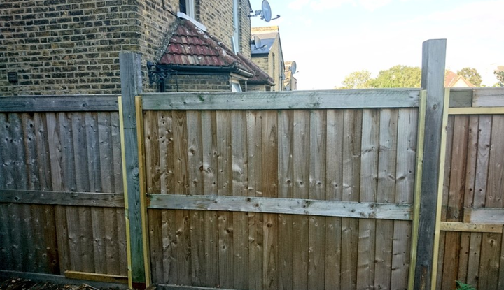 Antonia's fence is standing strong thanks to her neighbours.