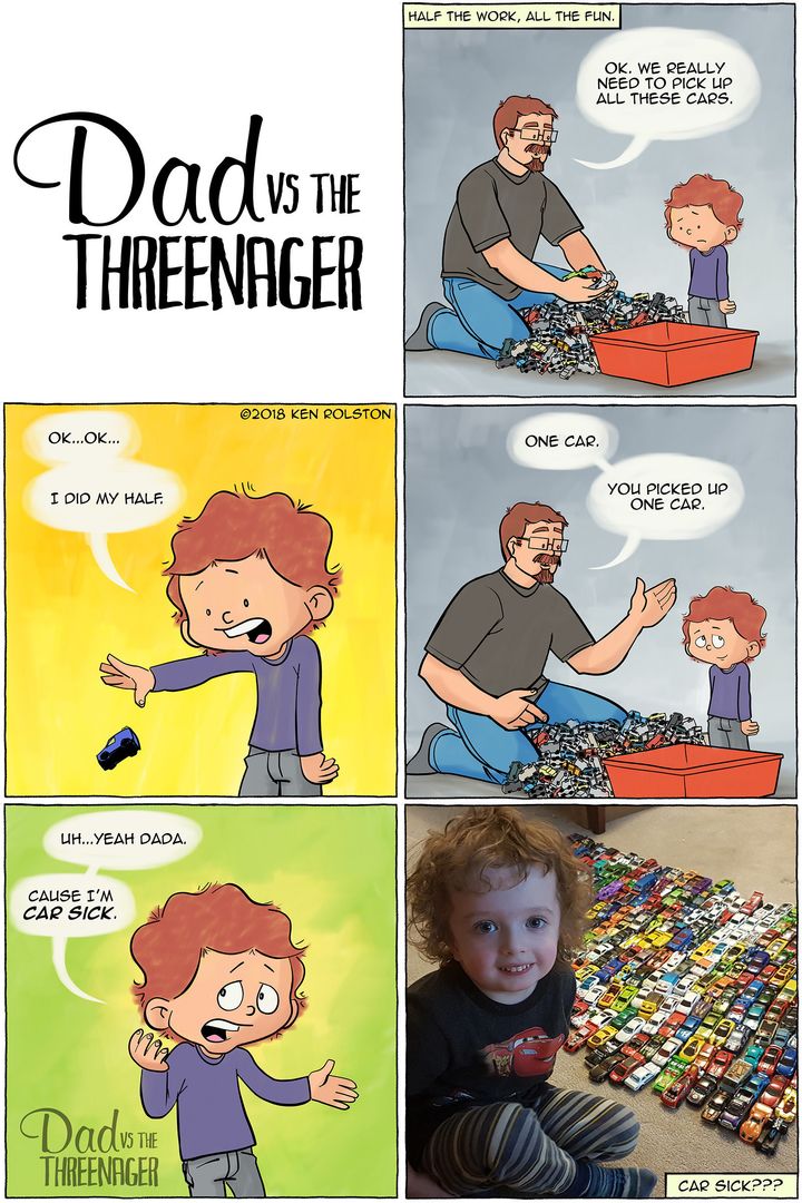 This Dad's Funny Comics Are For Anyone With A 'Threenager' | HuffPost Life