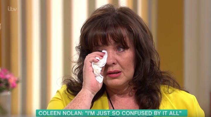 A tearful Coleen discusses her difficult week