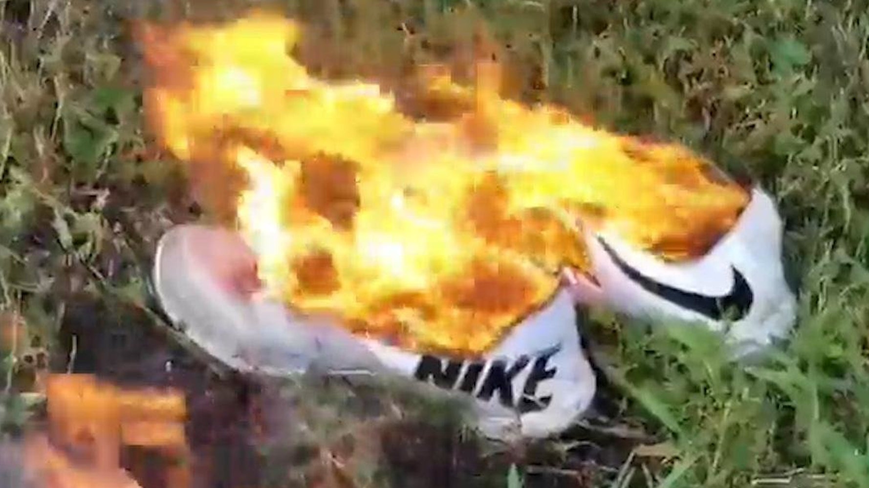Burned nikes clearance