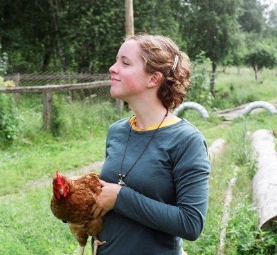 Liz, age 17, on a trip in Siberia.