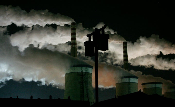 The Datong coal-fired power plant in Shanxi province, China. Carbon pricing would mean polluters would have to pay for their carbon emissions.