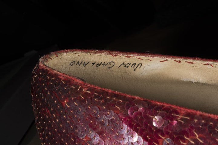 Judy Garland’s name can be seen written inside of the recovered pair.