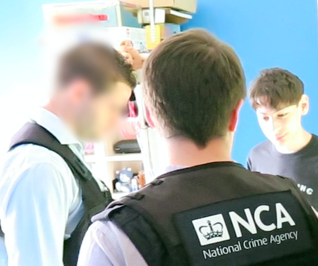 George Duke-Cohan, 19, is arrested by National Crime Agency staff