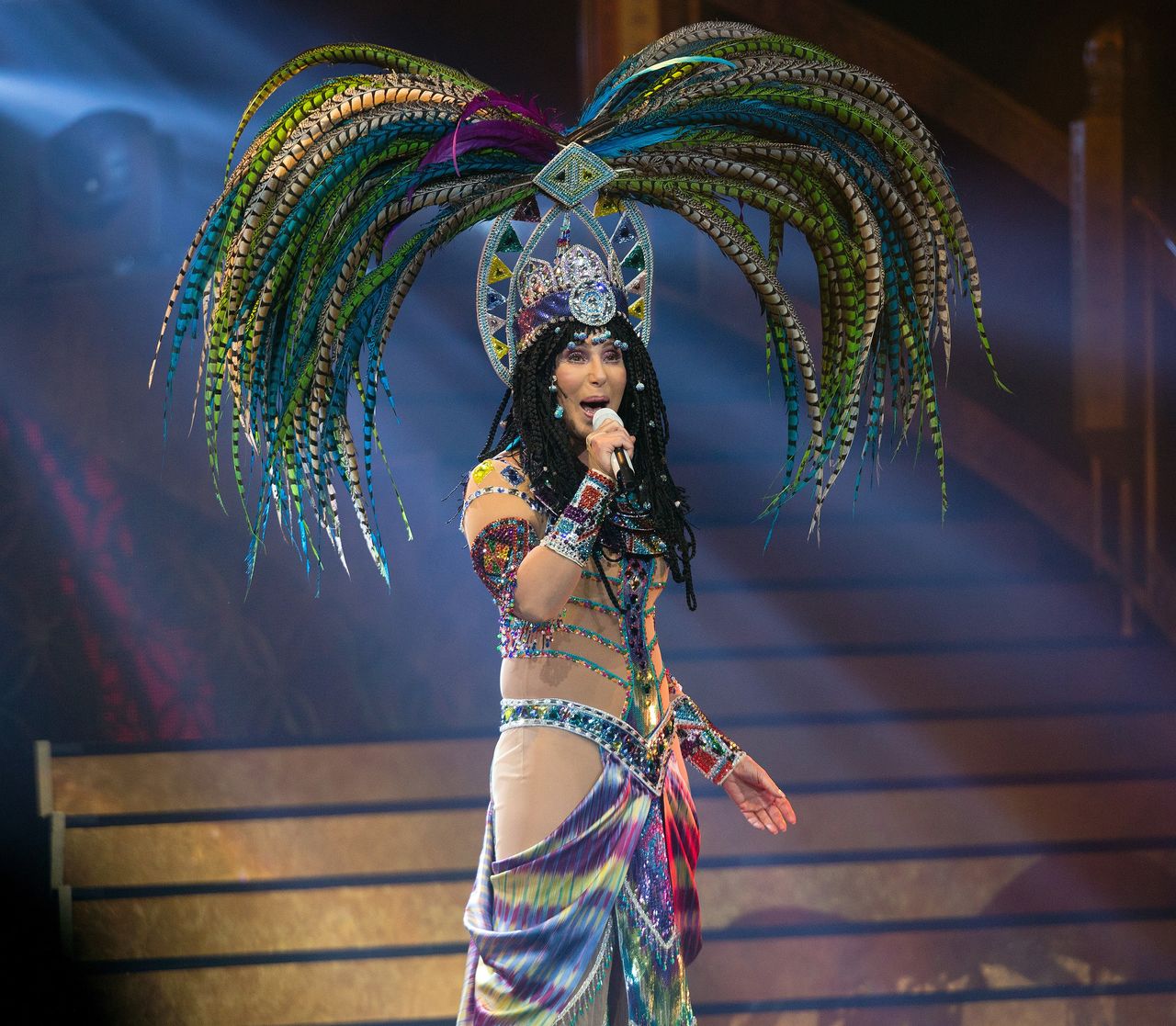 Cher on her Dressed to Kill tour in April 2014.