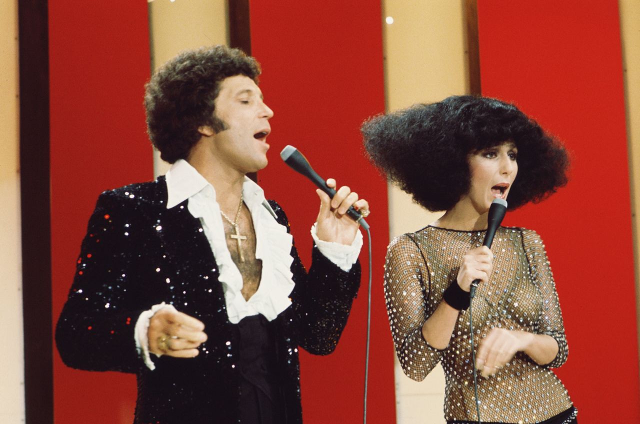 Tom Jones and Cher on "The Sonny & Cher Show" in October 1976.