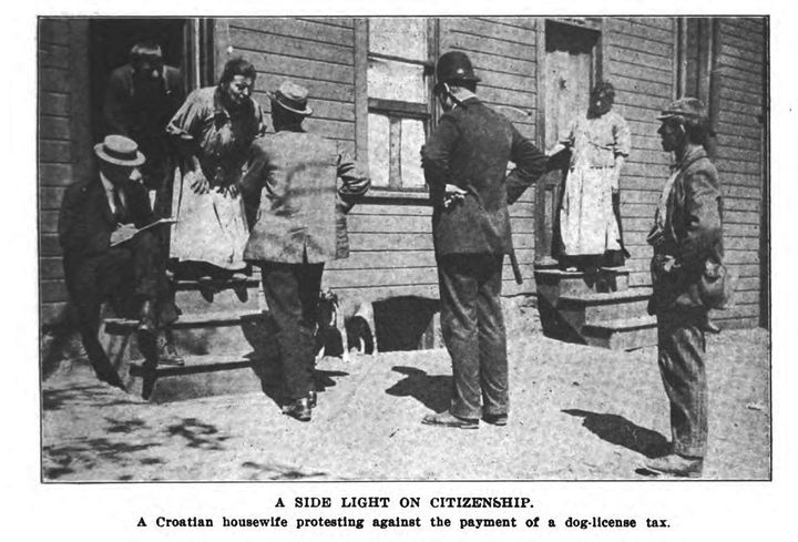A photo of immigrant life from W. Jett Lauck's "The Bituminous Coal Miner and Coke Worker of Western Pennsylvania," published in The Survey on April 1, 1911.