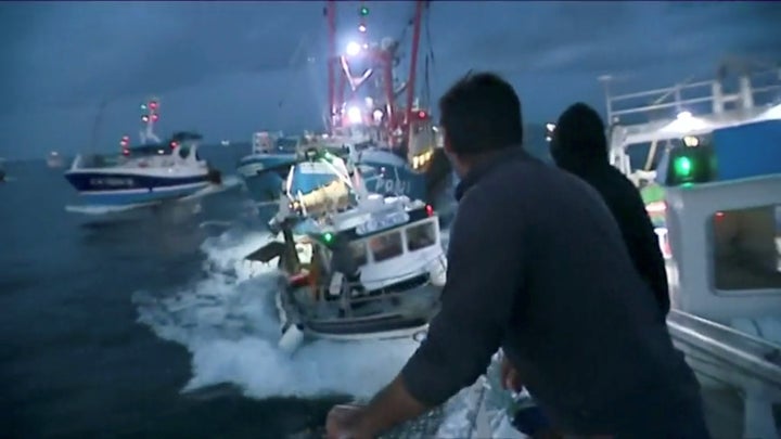 French and British fishing boats collide during in the English Channel