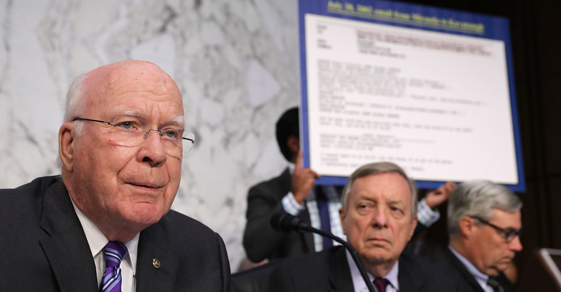 Image result for photos of Sen leahy Brett Kavanaugh